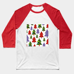 Christmas trees pattern Baseball T-Shirt